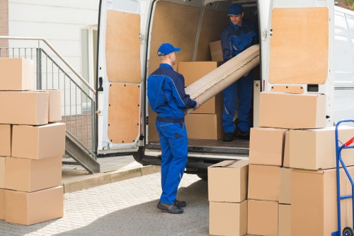 Office removals team planning a business move in Ilford