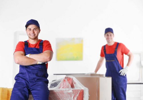 Moving boxes and packing materials representing removals in Ilford