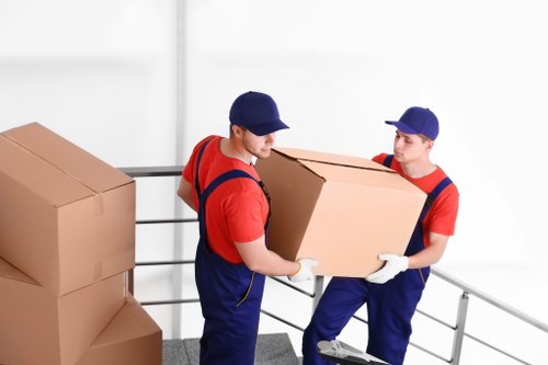 Moving van and household items prepared for removal in Ilford