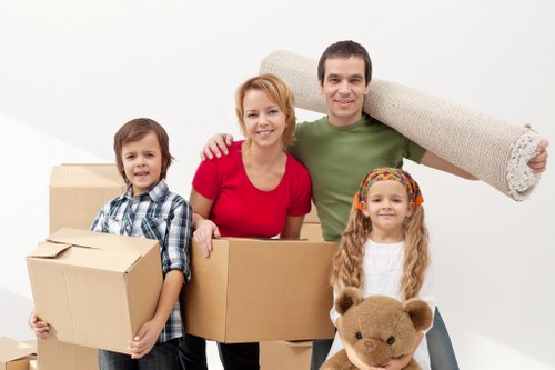 Furniture and household items being loaded for a local Ilford move