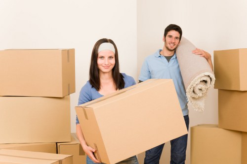 Packing and loading belongings for an Ilford house move