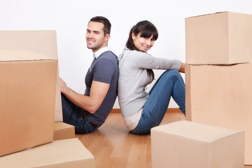 Packing boxes and furniture for a local Ilford relocation